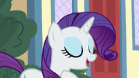 Rarity "can't tell you how pleased I am" S9E19