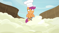 Scootaloo lucha por mantenerse a flote Un Descanso Agotador