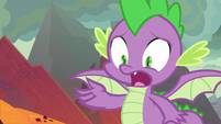 Spike looking distressed at the cupcake S9E9