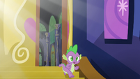 Spike walking down the stairs S5E22