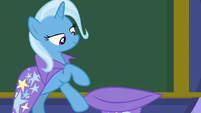 Trixie waving her hooves over her hat S8E15