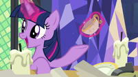 Twilight Sparkle shows antique teacup to Sunburst S7E24