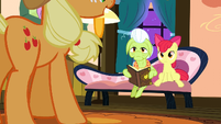 Granny and Apple Bloom looking at Applejack S3E08