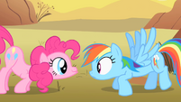 Pinkie Pie scares Rainbow Dash S1E21