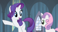 Rarity requests an encore of Sweetie's play S4E19