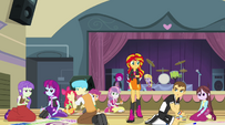 Students gossip about Sunset Shimmer EG2