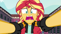 "Where's the portal?!?!" Epic Sunset Shimmer face.