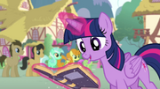 Twilight levitating the goof-off rule book S4E12.png