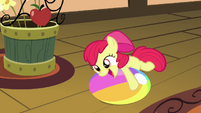 Apple Bloom playing with beach ball S4E09