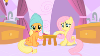 Fluttershy does not like a spit shine.