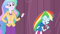 Rainbow Dash snatches the microphone EG3