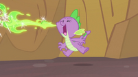 Spike belching fire S2E21