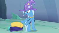 Trixie tosses her supplies on the ground S6E26