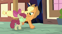 Applejack catches up with Apple Bloom S9E2