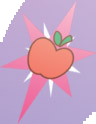 Apple on top of pink six-pointed sparkle (My Little Pony: Friendship is Magic Issue #33)