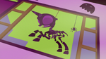 Decorative pony skeleton hanging in window S5E21