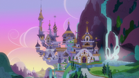 Distance view of Canterlot S9E17