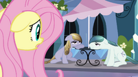 Fluttershy gasping at two locals S3E1