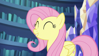 Fluttershy smiling with eyes closed S5E21