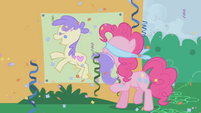 Pinkie playing Pin the Tail on the Pony S1E03