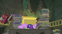 Princess Twilight puts her face on the desk EGFF