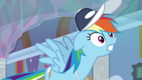 Rainbow Dash pulled back by something S9E15