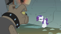 Rarity being moved to a wall behind her S1E19