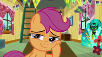 Scootaloo staring at her Washouts poster S8E20