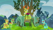 Thorax standing in his throne S7E17