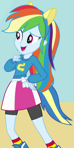 Rainbow Dash Eg Gallery Overview My Little Pony Friendship Is Magic Wiki Fandom I hope you all like the outfit compilation video of all the outfits that rainbowdash wore in the entire series. my little pony friendship is magic wiki