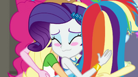 Rarity lovingly hugs her best friends EGDS40