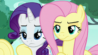 Fluttershy and Rarity Changelings look at Starlight S6E25