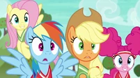 Main cast surprised by Snails' reflexes S6E18.png (1.03 MB) Isn't that Rainbow Dash's same expression from 28 Pranks Later?