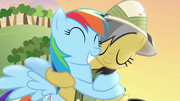 Daring Do hugs Rainbow Dash back S4E04