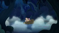 Distance view of Fluttershy and her animals S6E15