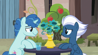 Party Favor and Night Glider sitting together S7E8