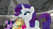 Rarity "probably from all the dust up here" MLPRR