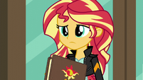 Sunset Shimmer closes her journal EG3