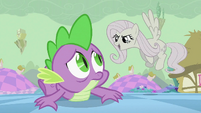 Fluttershy mocking Spike S2E02