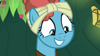 Meadowbrook with a pleased grin S7E20