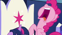 Pinkie Pie taking a deep breath S9E1