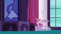 Princess Cadance climbs onto summit stage S5E10