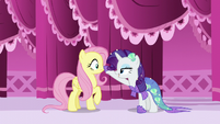 Rarity boops Fluttershy's nose S5E21