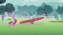 Ruby Pinch and Noi fall out of the merry-go-round S5E18