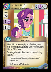 Spoiled Rich, Center of Attention card MLP CCG