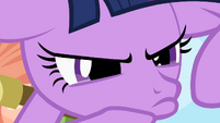 Twilight Sparkle rubbing her chin S2E10