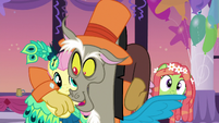 Discord gets cozy with Fluttershy S5E7