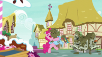 Pinkie Pie and Rainbow Dash sharing a hug S7E23