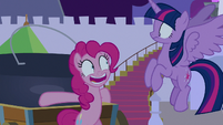 Pinkie Pie answers nervously -yes!- S9E17