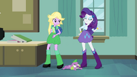 Rarity suggests a rabbit disguise EG